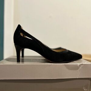 Franco Sarto black heels, size 6 (new in box)